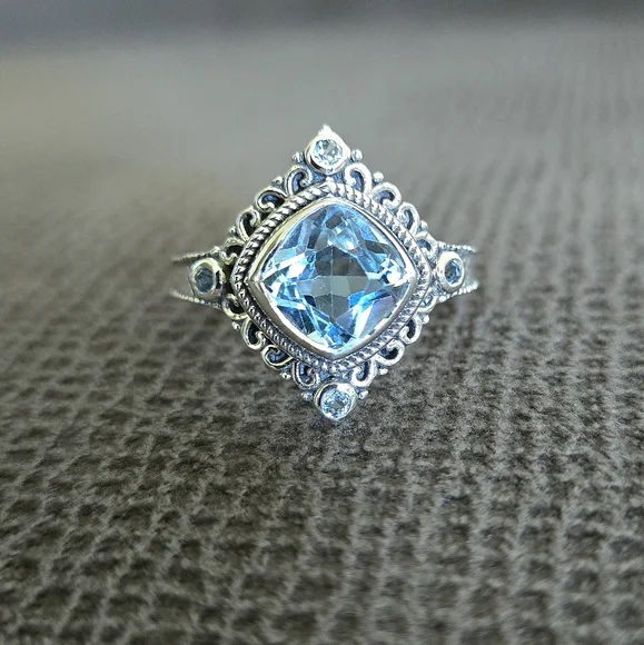 Shivam Blue🩵 Topaz Rhombus Ring💍 - NWT - Picture 16 of 16